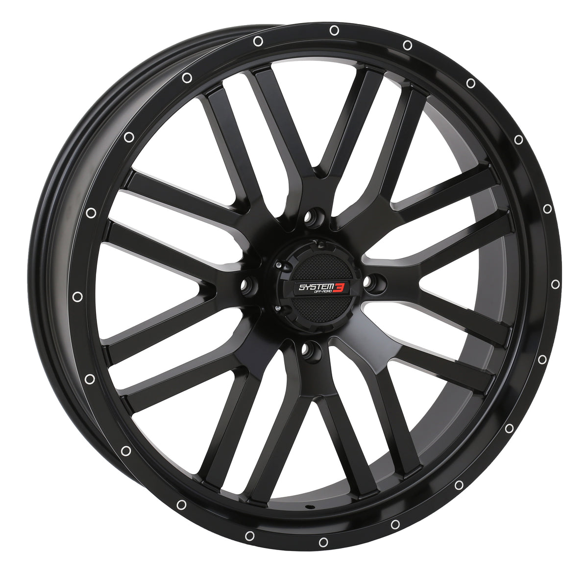 St3 Wheel 22x7 4+2.5 (+10mm) 4/137 4 Matte Black - 3-221137 - System 3