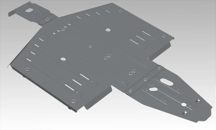 Alloy Central Skid Plate Pol - 84-2333 - RIVAL POWERSPORTS USA