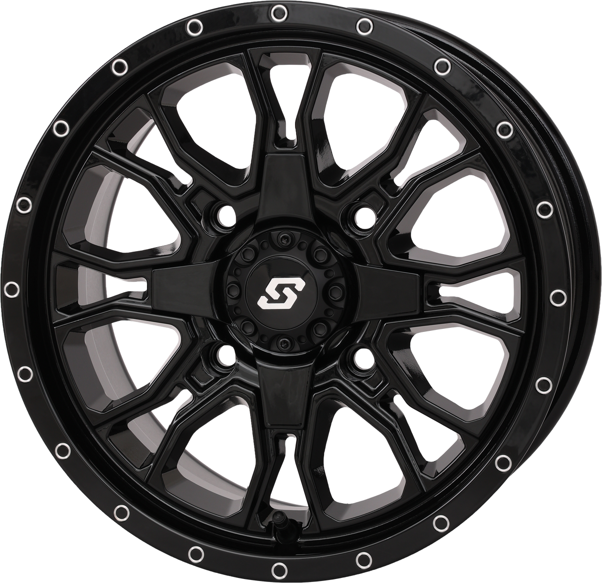 Fusion Dd Wheel  14x7 6+1 4/137 & 4/156 Gloss Black - 570-9128 - Sedona