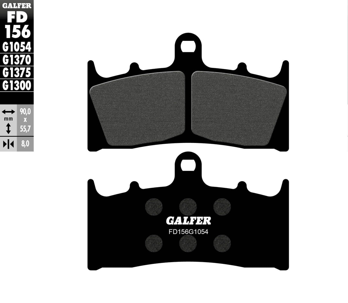 Brake Pads Semi Metallic Fd156g1054 - 17-156S - GALFER