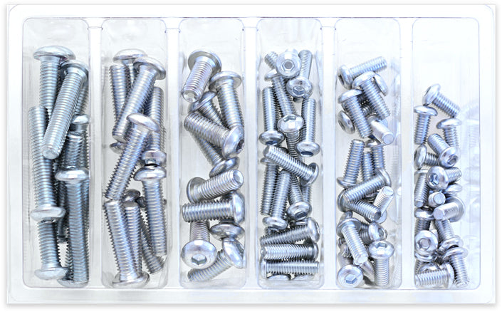 Button Head Allen Bolt Assortment 90 Piece Kit - 024-40000 - BOLT
