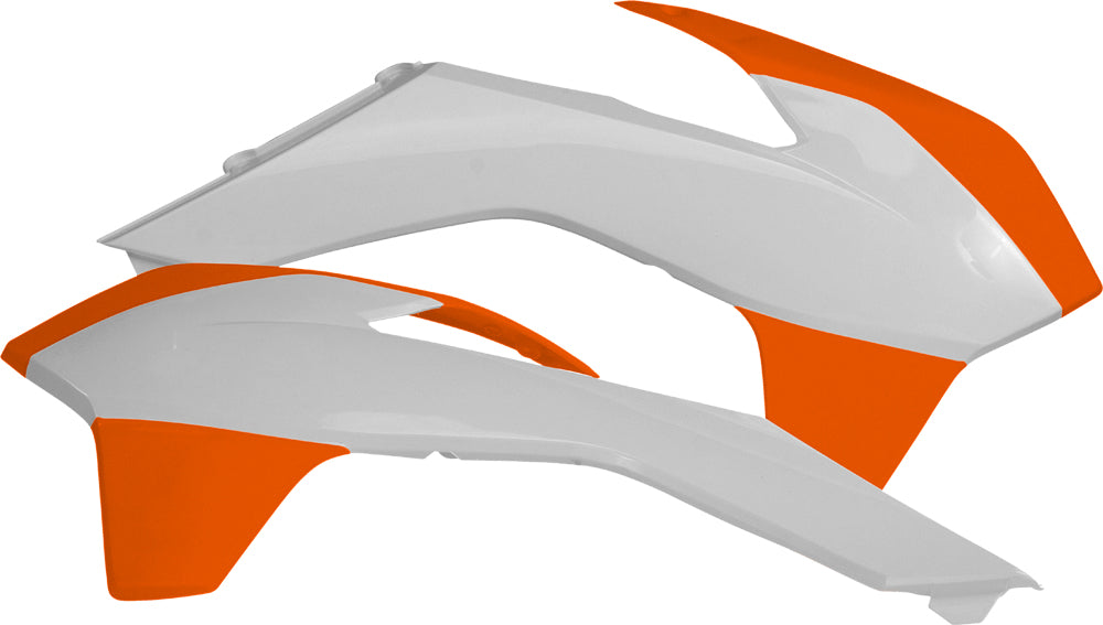 Radiator Shrouds White/Orange - 23142-51088 - Acerbis