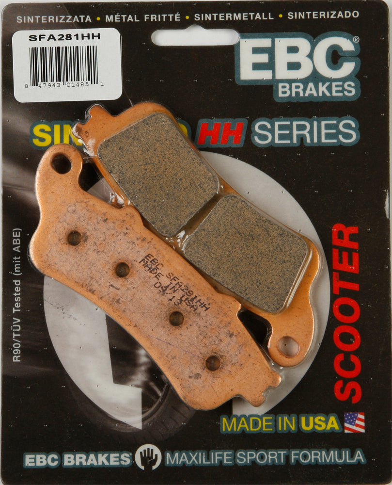 Brake Pads Sfa281hh Double-H Sintered - 153-281H - EBC Motorcycle Brakes