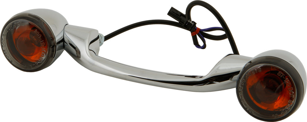 Turnsignal Light Bar Chrome W/Smoke Lenses - 820-52363 - HardDrive