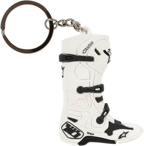 New Tech 10 Boot Keyfob White - 482-69818 - alpine star
