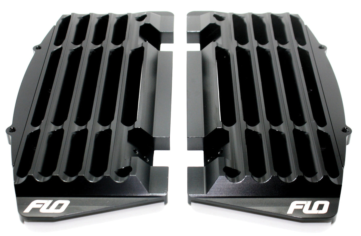 High Flow Radiator Braces Black - 122-8070 - Flo Motorsports