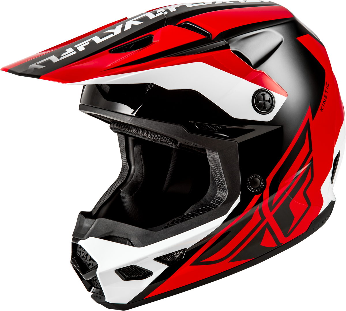 Kinetic Crest Helmet Red/Black/White Xs - 73-8675XS - Fly Racing