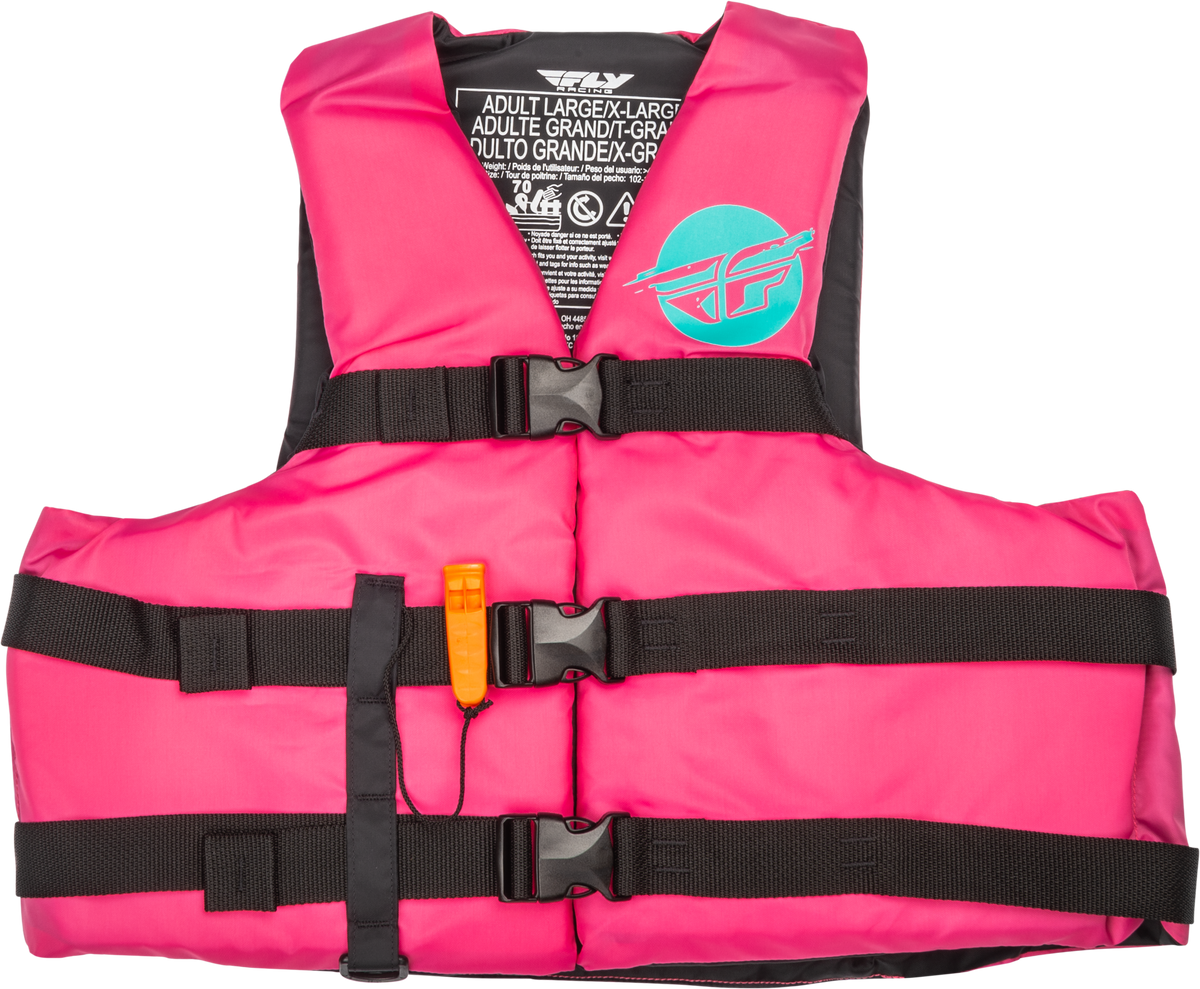 Nylon Flotation Vest Neon Pink/Teal Lg/Xl - 221-30414L - Fly Racing