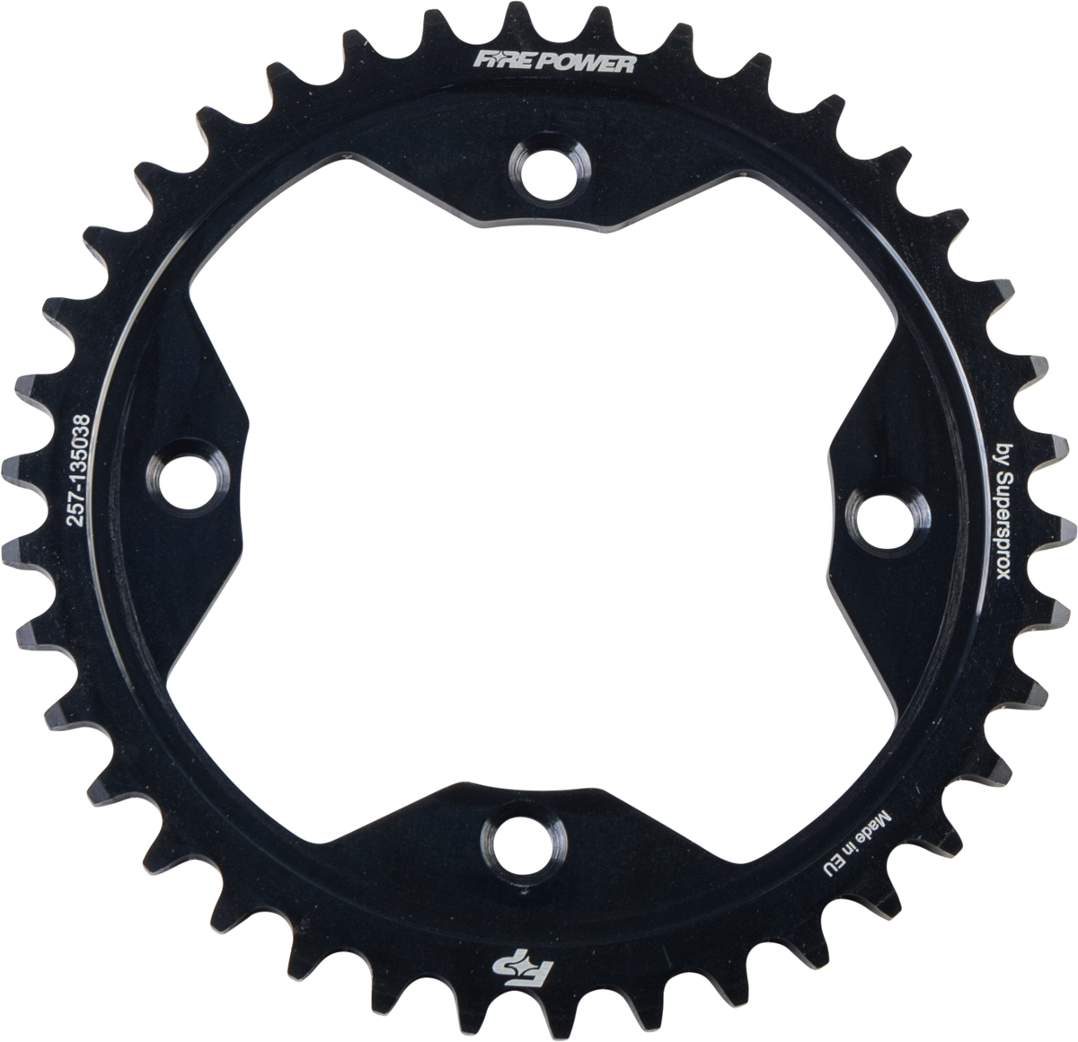 Rear Sprocket Steel 38t Blk - 257-135038 - Fire Power