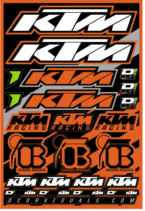 Decal Sheet Ktm - 862-30100 - DCOR