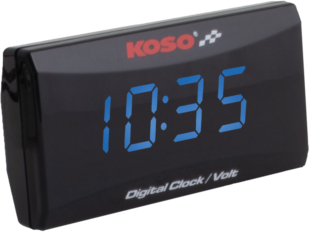 Super Slim Clock / Volt Meter Blue Display - 27-5924 - Koso North America