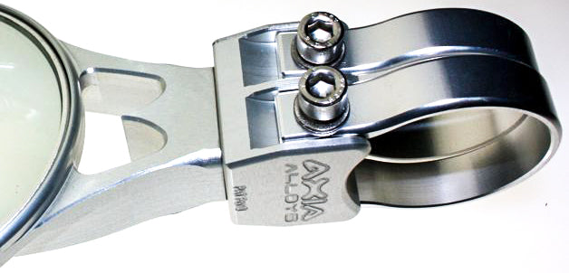 4.0" Round Side Mirror Silver 2 Clamps Needed - 12-9268 - AXIA ALLOY