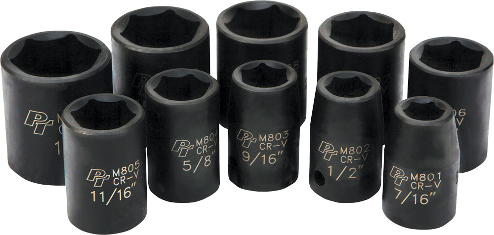 10 Pc 1/2" Sae Imp Skt Set Shallow - 117-1004 - Performance Tool