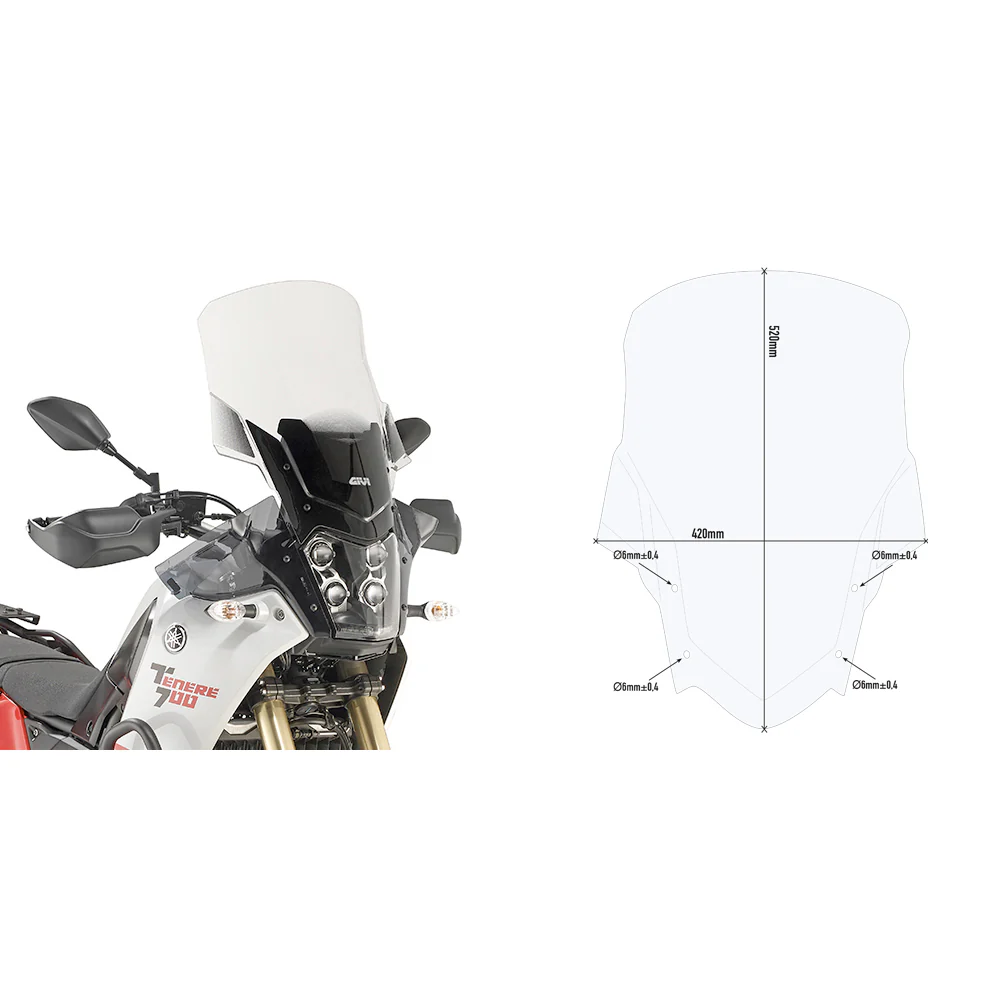 Windshield Specific Clear Yam - 270-6681 - GIVI