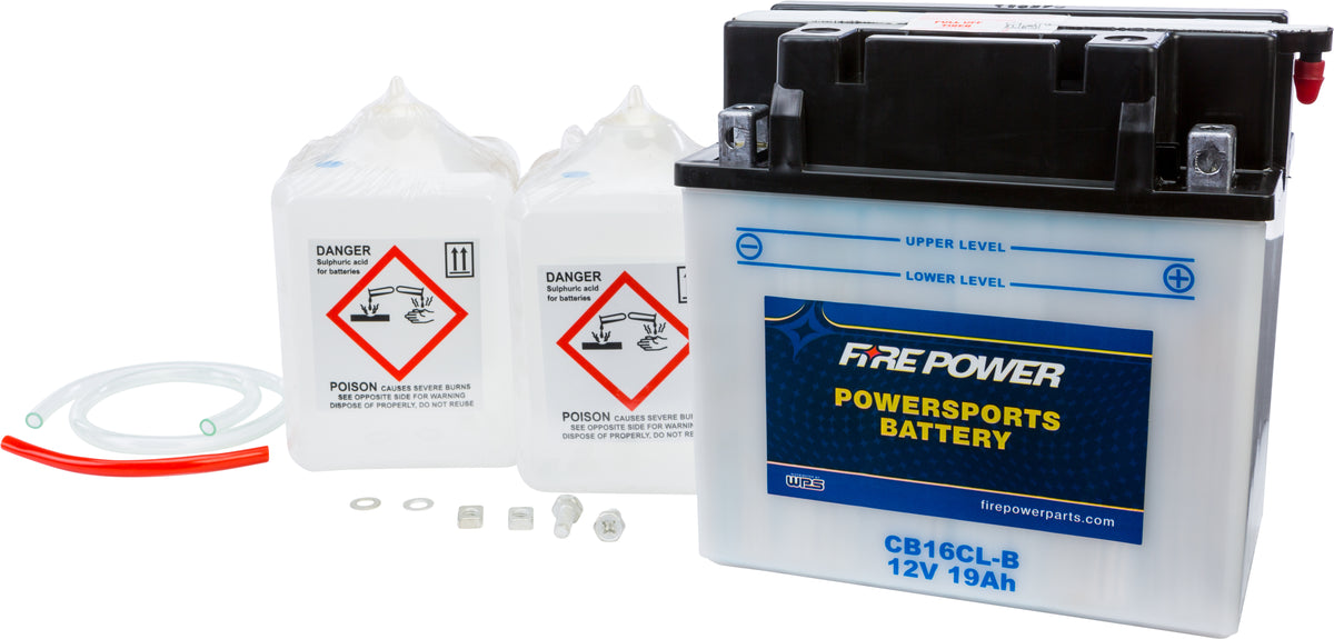 Battery W/Acid Cb16cl-B 12v Heavy Duty - 490-2235 - Fire Power