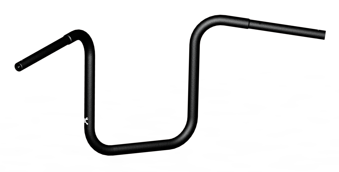 Ape Hangers 12" Black - 750-05875 - Burly Brand