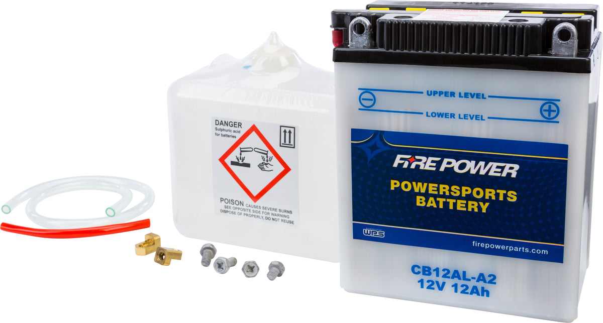 Battery W/Acid Cb12al-A2 12v Heavy Duty - 490-2198 - Fire Power