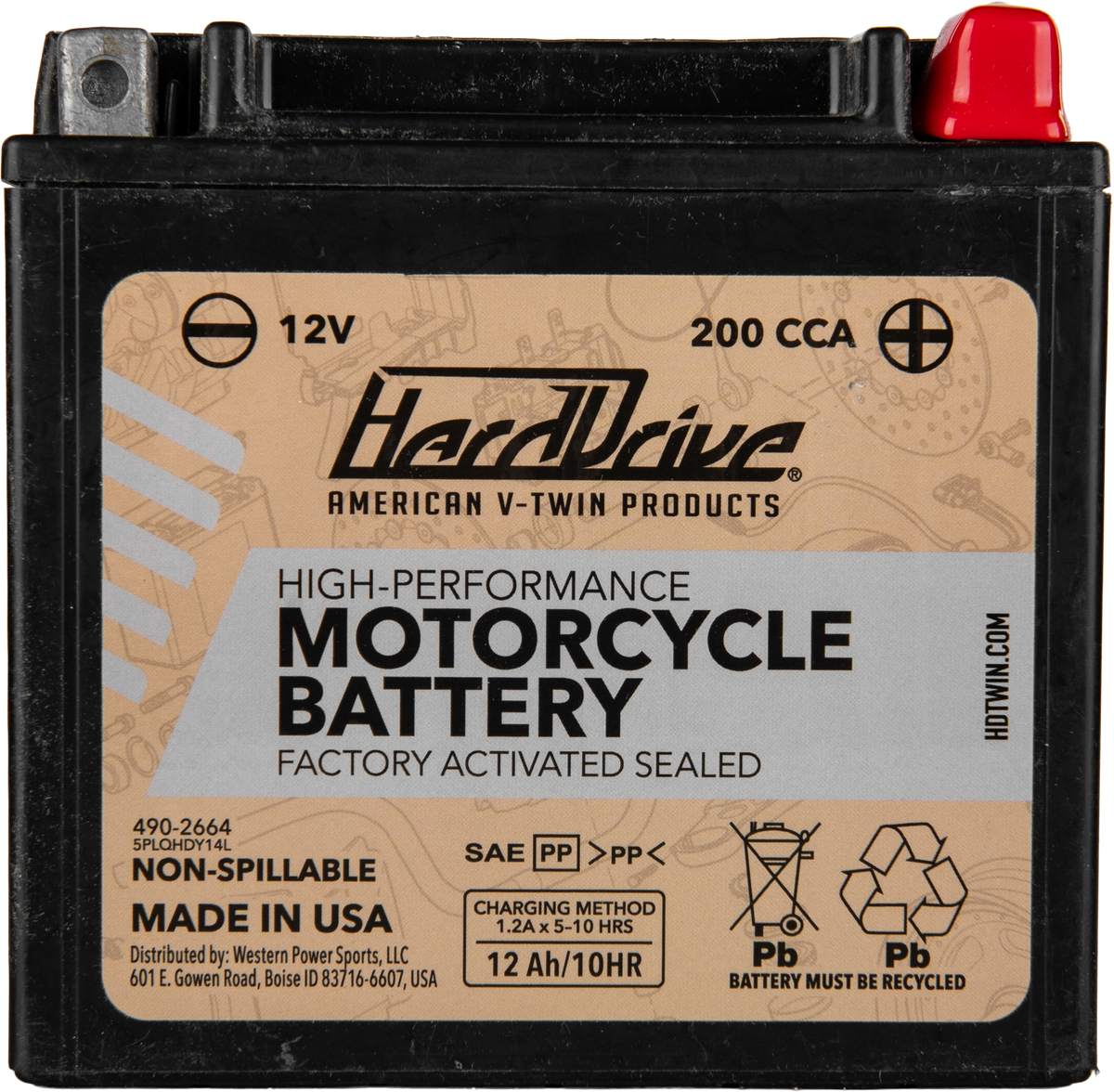 High Perform Battery Ytx14l Cca 200 - 490-2664 - HardDrive