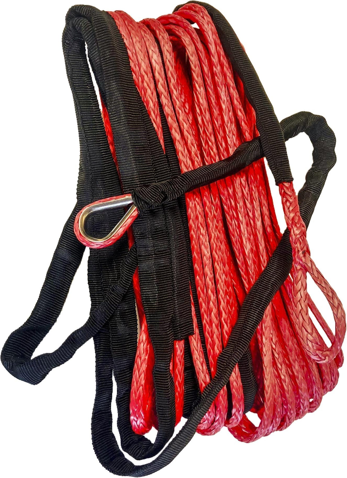 Synthetic Winch Rope 1/4" Diameter X 50 Ft. Red - 57-0677 - Open Trail
