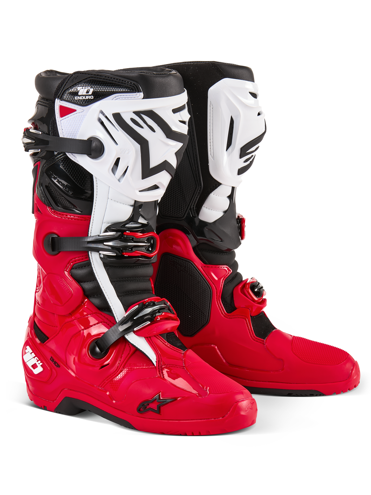 Tech 10 Enduro Boots Bright Red/Black/White 7 - 482-0003807 - alpine star