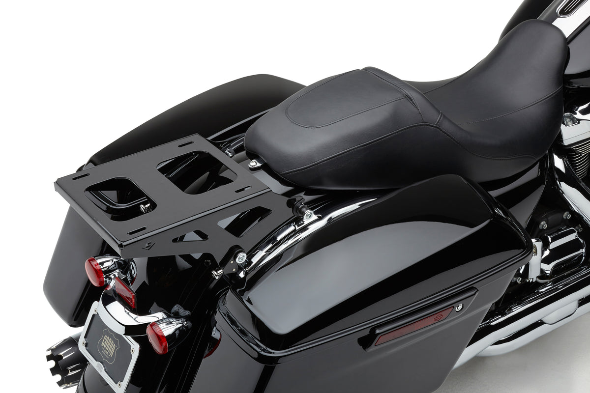 Detach 2-Up Tour Pack Mount Black Flh/Flt 14-25 - 82-96510 - Cobra