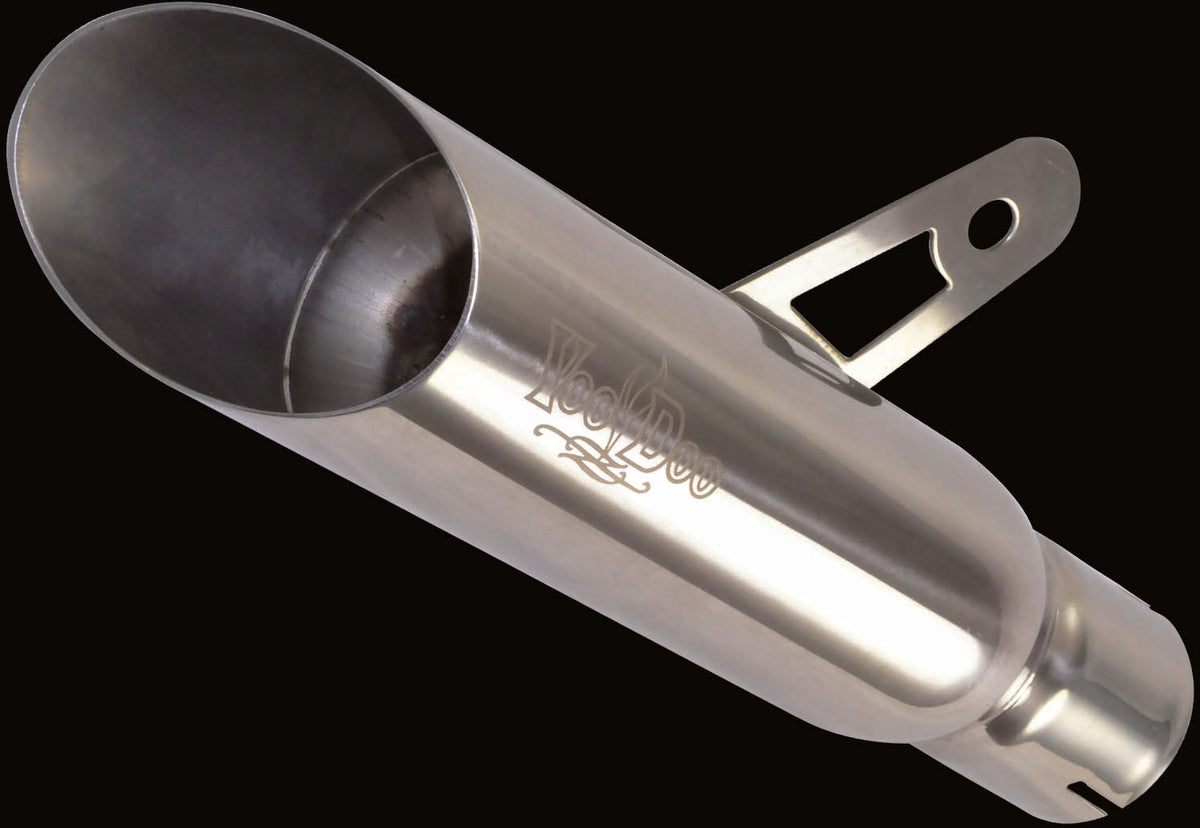 Shorty Exhaust Single Muffler Polished - 12-8160P - VooDoo