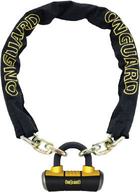 Mastiff 8019l Chain With Boxer U-Lock Blk/Yel 6 Ft - 57-9603 - OnGuard