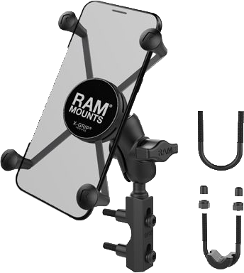 X-Grip Large Phone Mount W/Brake/Clutch Res Base Short - 71-7074 - Ram