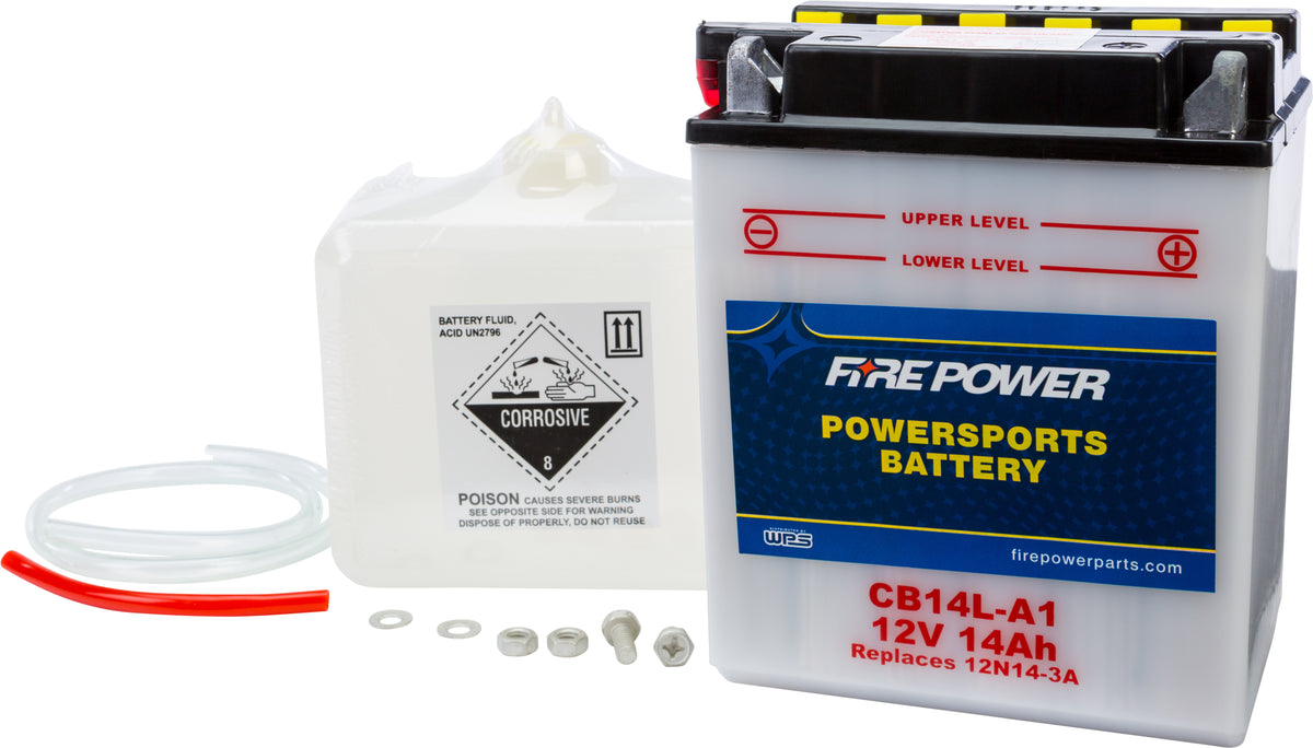 Battery W/Acid Cb14l-A1 12v Heavy Duty - 490-2213 - Fire Power