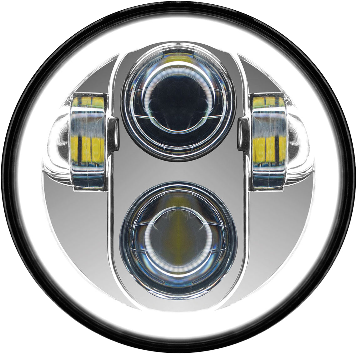 5 3/4" Led Headlight With Full Halo Chrome - 226-0035 - Pathfinder