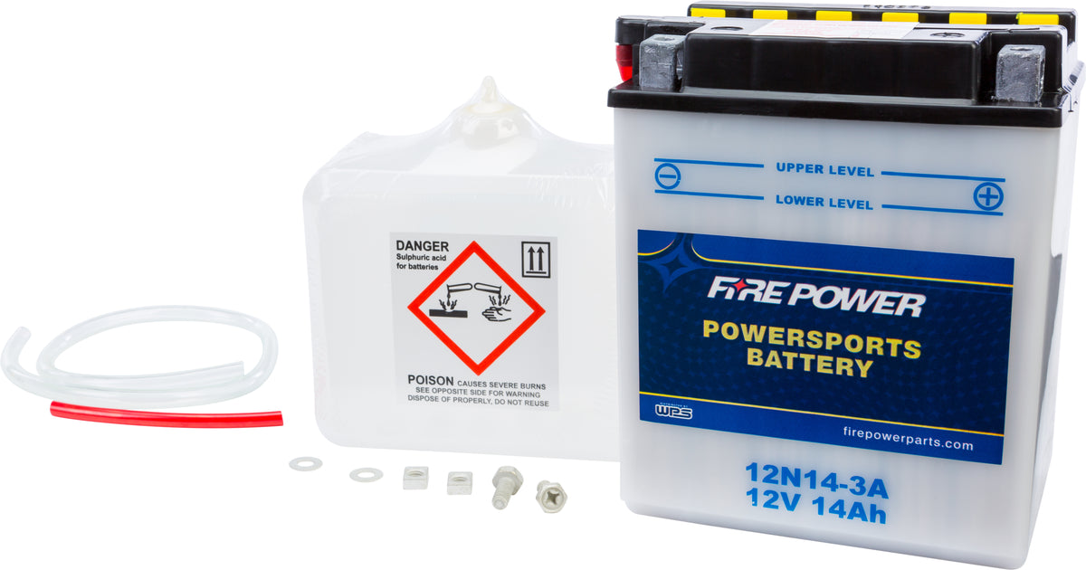 Battery W/Acid 12n14-3a 12v - 490-2120 - Fire Power