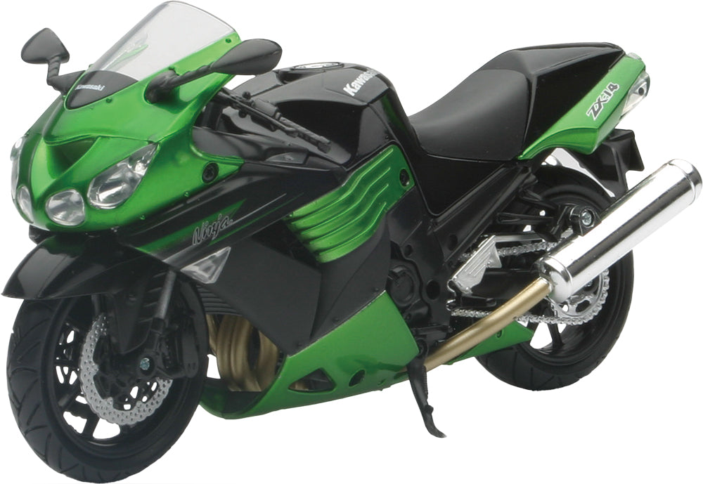 Replica 1:12 Super Sport Bike 11 Kawasaki Zx14 Green - 959-0027 - New Ray Toys