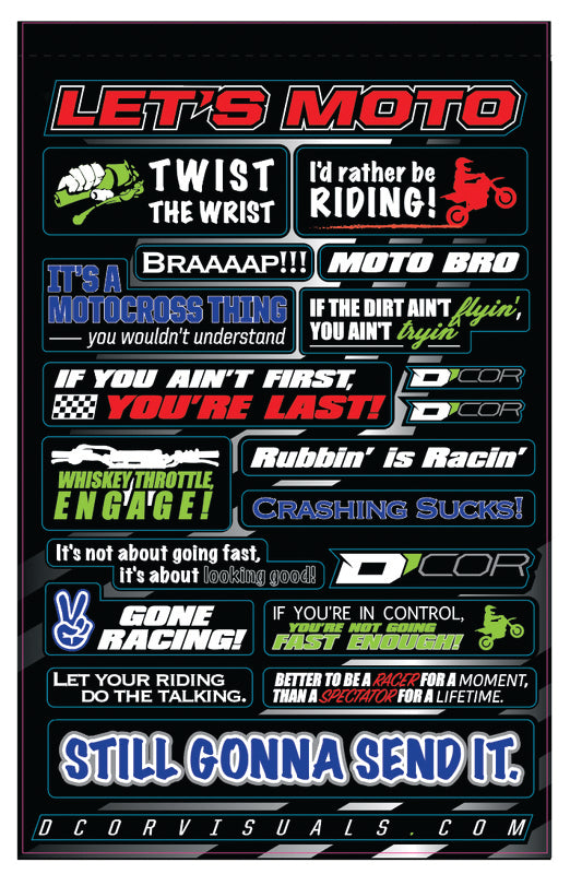 Kids Moto Talk Decal Sheet - 862-90114 - DCOR