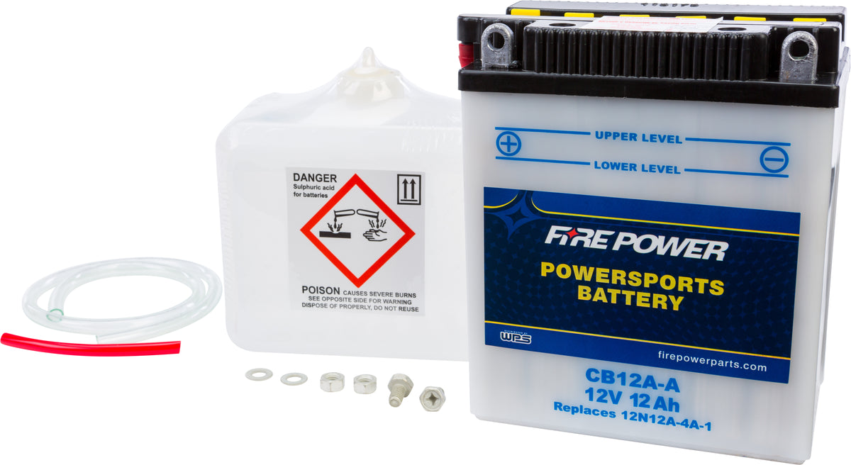 Battery W/Acid Cb12a-A 12v Heavy Duty - 490-2194 - Fire Power