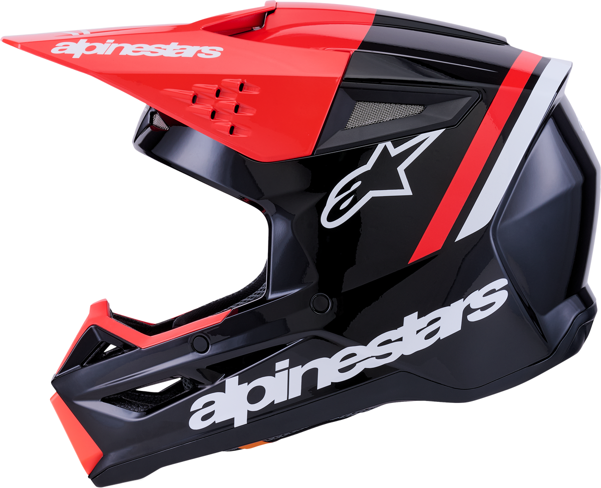 Sm3 Radium Helmet Blk/Red Fluo/White Glossy Sm - 482-00182S - alpine star