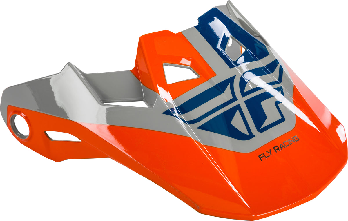 Formula Visor Grey/Orange/Blue Xl-2x - 73-47205X - Fly Racing
