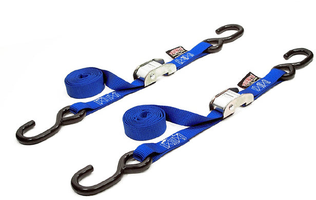 Tie-Down Cam S-Hook 1"X5.5' Blue Pair - 29-1092 - Powertye