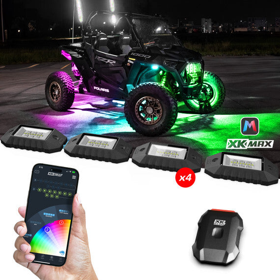 Kmax Rock Light Kit 4 Piece App Control - 653-0211 - XK Glow