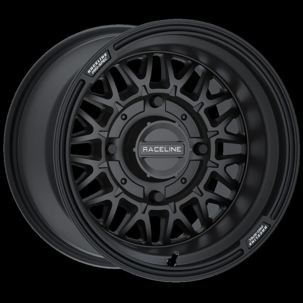 Raceline Omega 14x7 4/137 5+2 (+10mm) Satin Black - 570-2076 - Raceline