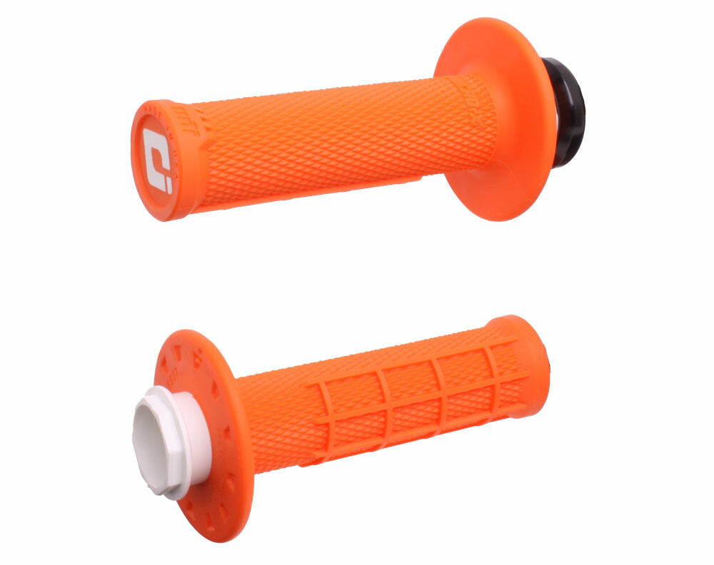 Micro-X Lock-On Grips Half-Waffle Orange/Black - 206-1153 - ODI Grips