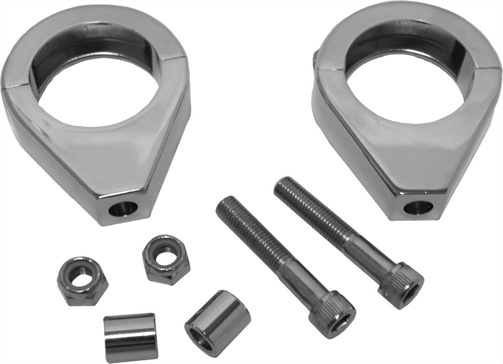 Turnsignal Clamps 39mm Pr Chrome - 820-51706 - HardDrive