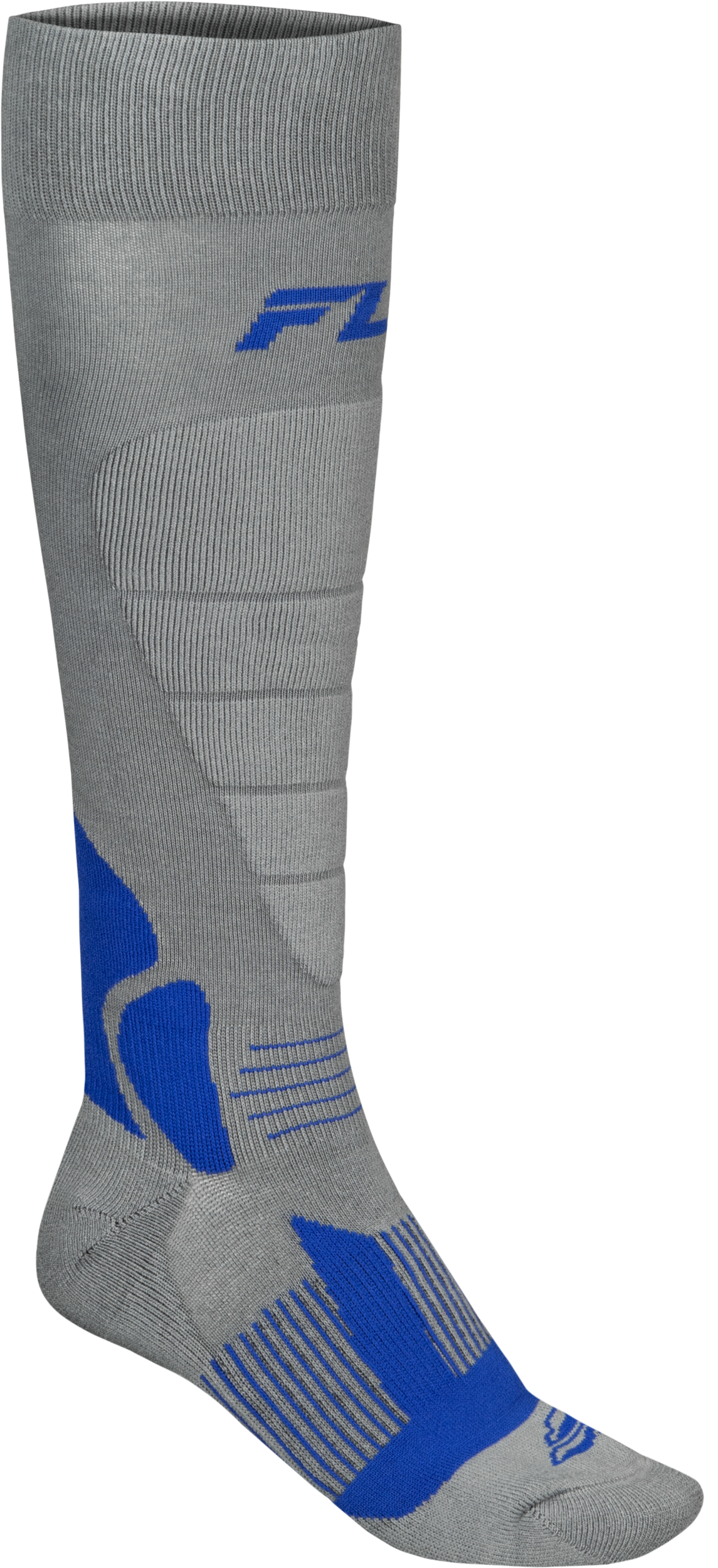 Snow Heavyweight Wool Sock Grey/Blue Lg/Xl - 350-0571L - Fly Racing