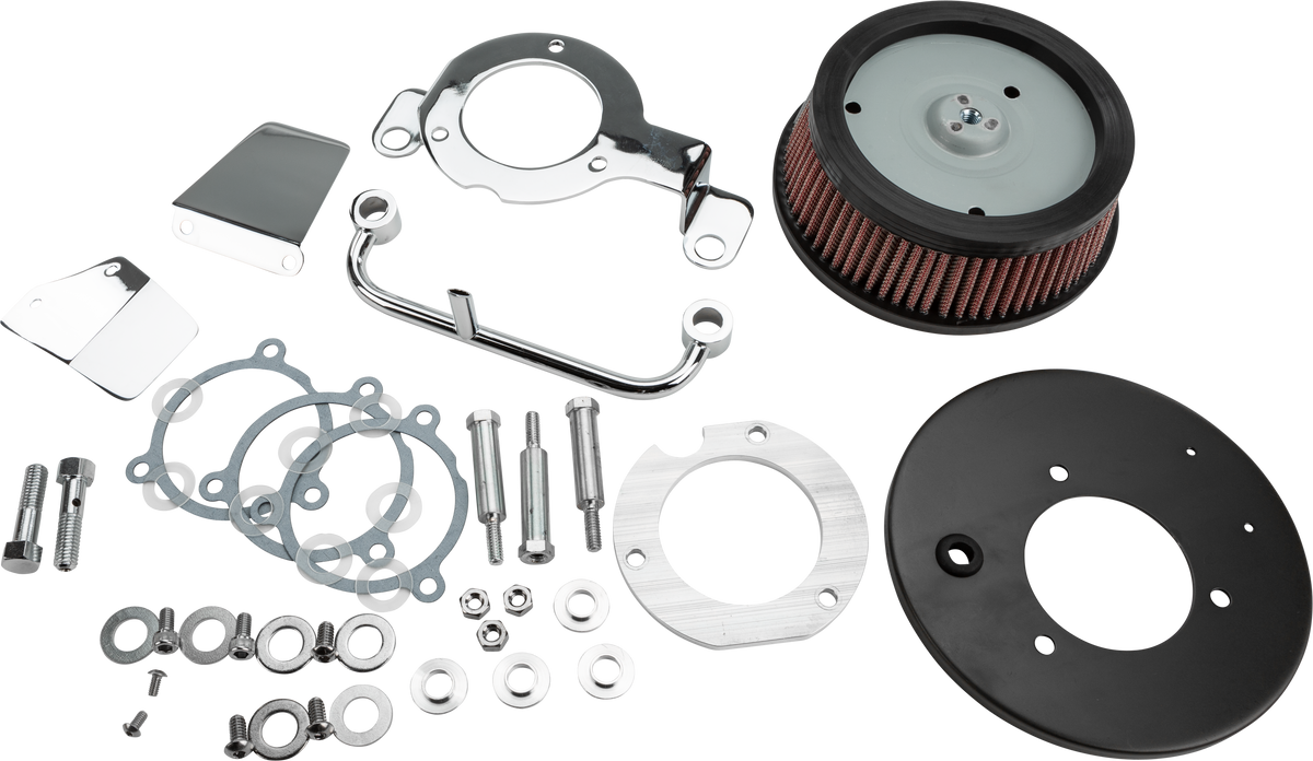 M8 Round Hi Perform Chrome A/C And Breather Kit - 820-50577 - HardDrive