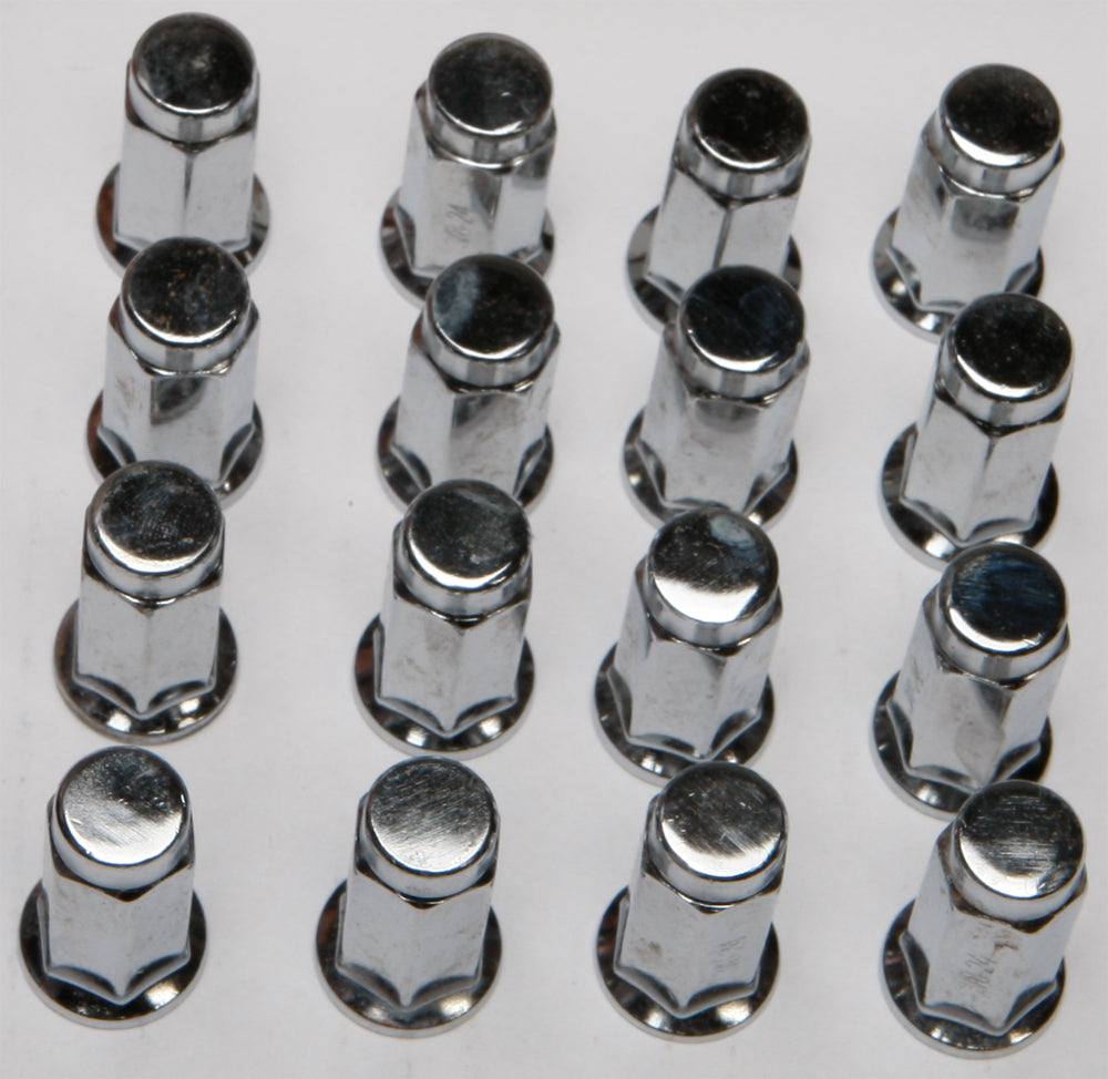 16/Pk 3/8"-24 Flat Base Chrome Lug Nuts - 57-94137 - ITP