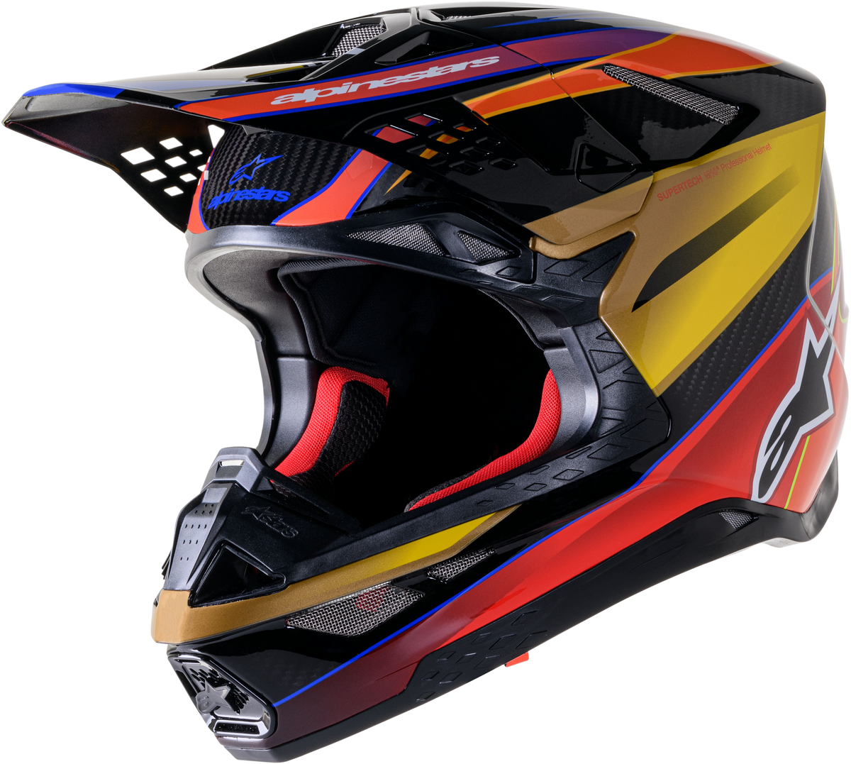 Supertech S-M10 Era Helmet Gold Ylw/Rio Red Glossy Md - 482-9029M - alpine star