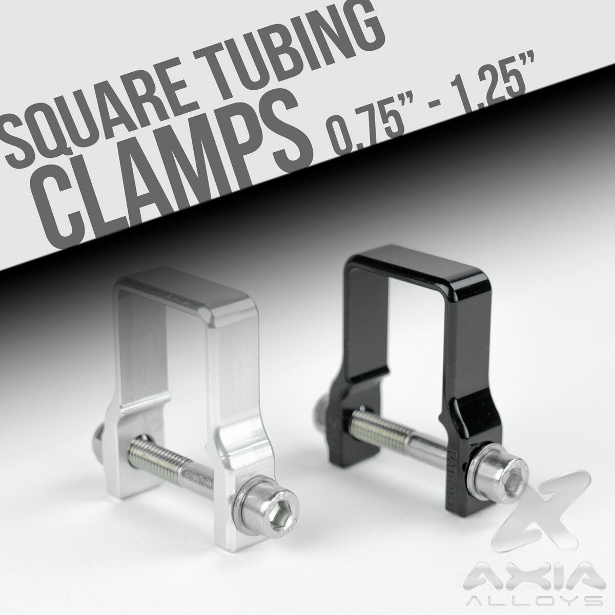 1" Square Tube Strap Clamp Black - 12-9335 - AXIA ALLOY