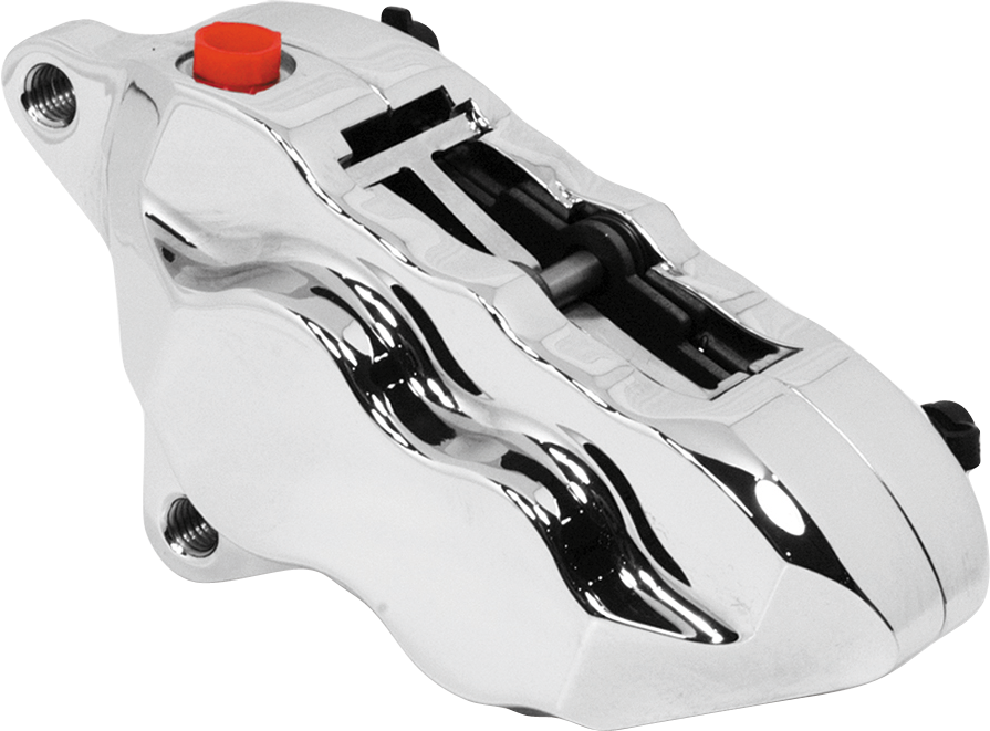 4 Piston Front Caliper L/H Chrome 00-Up W/ 11.5" Rotor - 750-04002 - Hawg Halters Inc