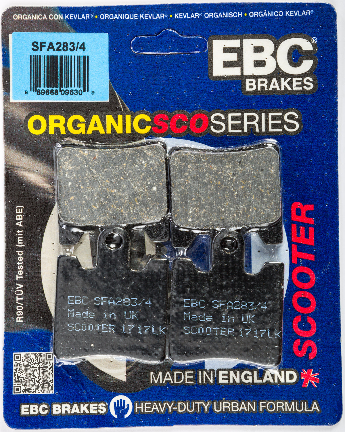 Brake Pads Sfa283/4 Organic - 153-283/4 - EBC Motorcycle Brakes