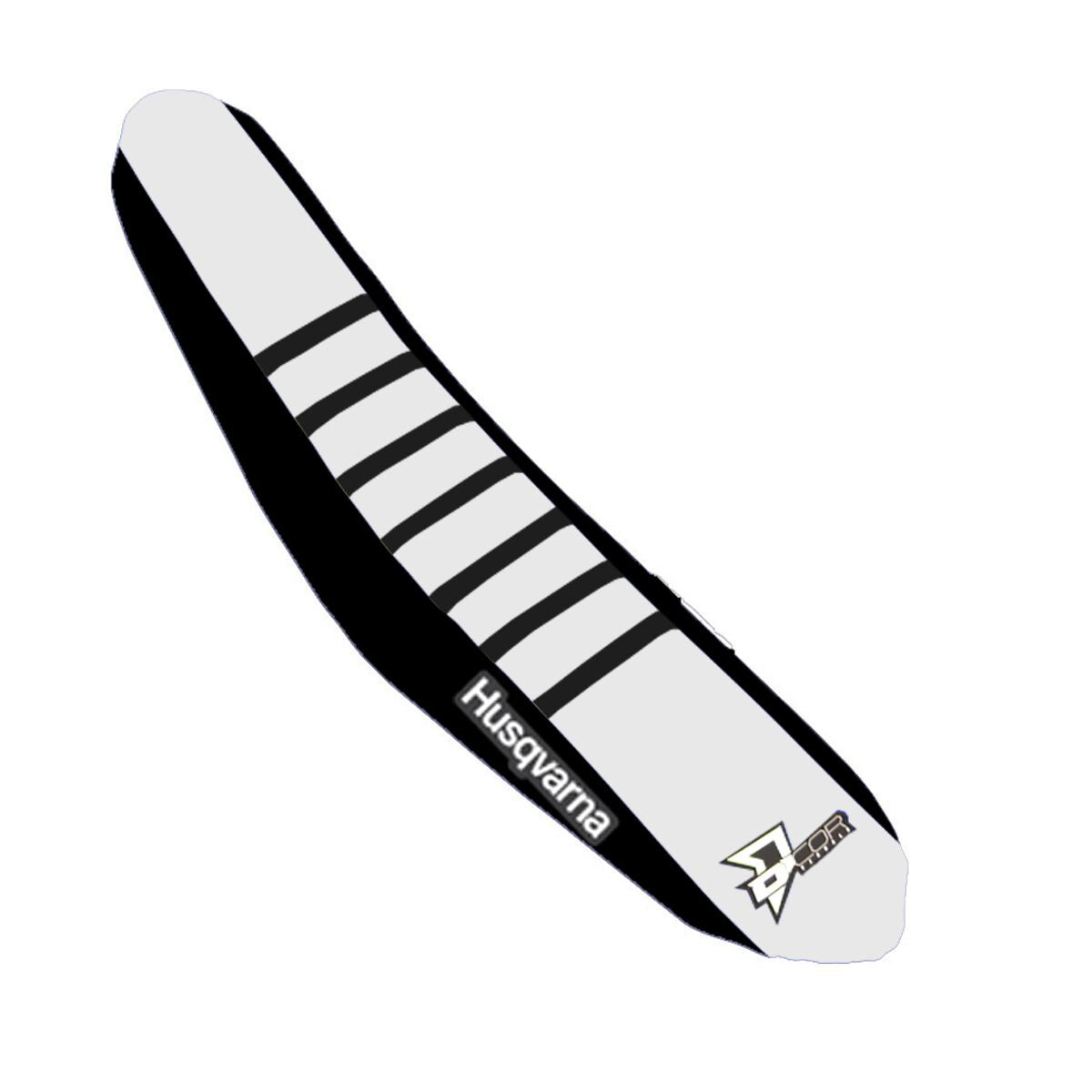 Seat Cover Black/White Black Ribs Tc/Fc125-450 - 862-70417 - DCOR