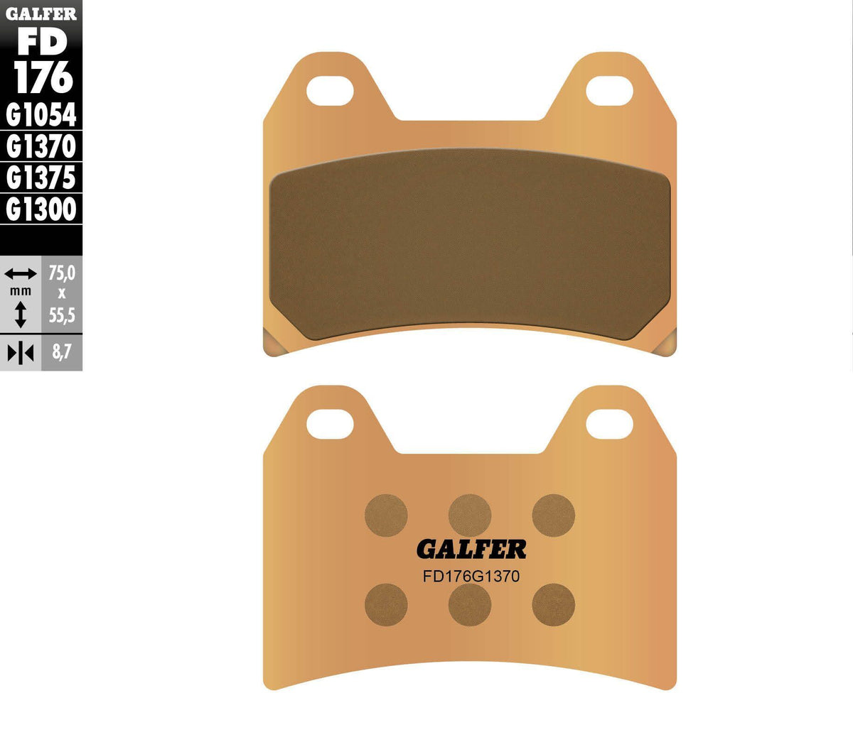 Brake Pads Sintered Fd176g1370 - 17-176H - GALFER
